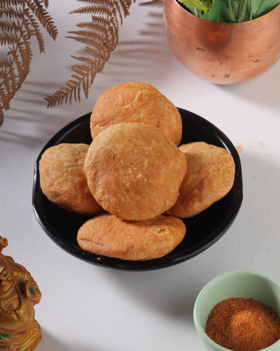 buy Handmade using premium quality ingredients and filled with a savory blend of spices, lentils, and herbs, Desi Ghee Khasta Kachori promises a symphony of flavors that excite the palate. Whether enjoyed as a tea-time treat or served during festive gatherings, its crunchy exterior gives way to a flavorful filling that leaves a lasting impression