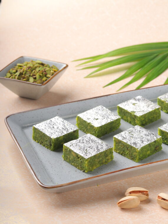 buy"Enjoy in the powerful charm of Pista Lauj, a adored Indian sweet famous for its crunchy texture and pistachio-infused richness. Made from a blend of pistachios, sugar, and ghee, each bite offers a perfect balance of sweetness and nutty flavor.